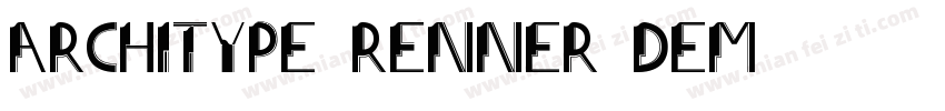 Architype Renner Dem字体转换
